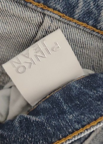 Kadın Mavi Denim Kemerli Jean - Görsel 4