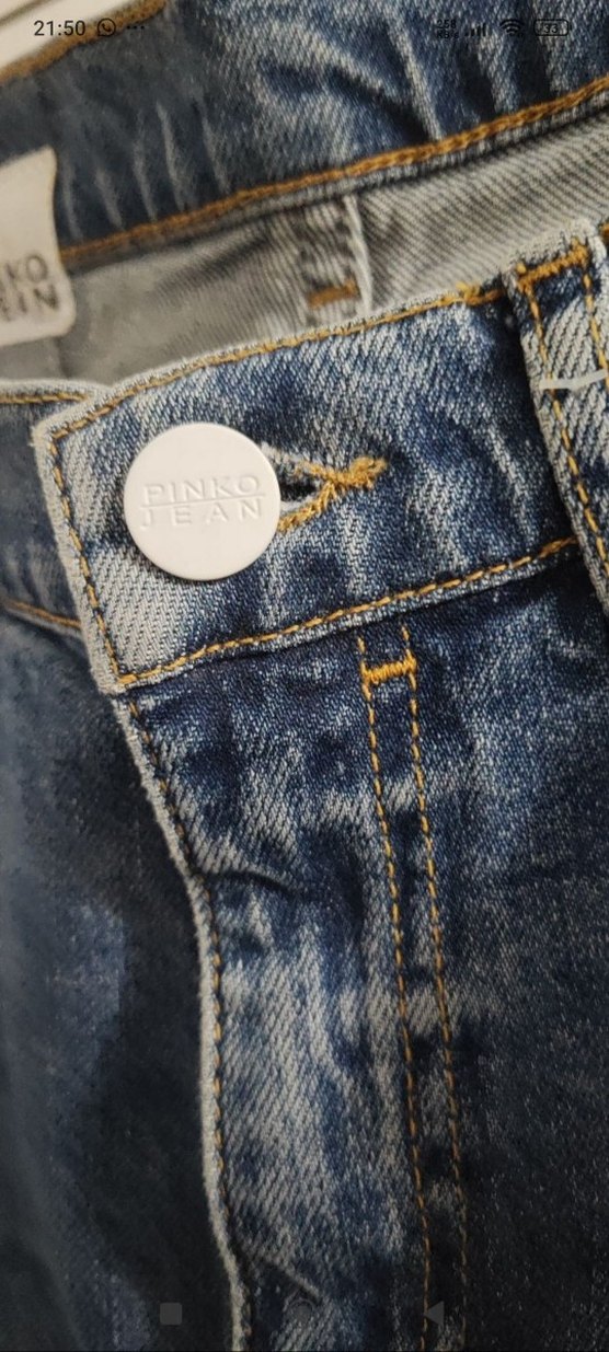 Kadın Mavi Denim Kemerli Jean - Görsel 5