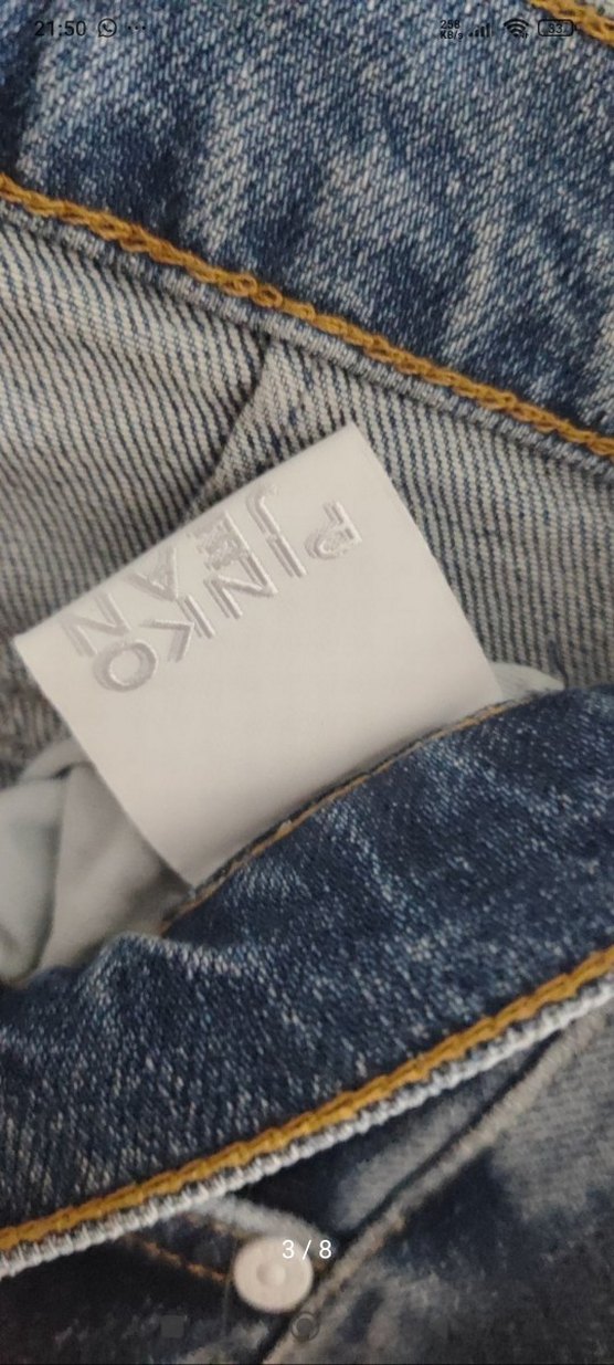 Kadın Mavi Denim Kemerli Jean - Görsel 4