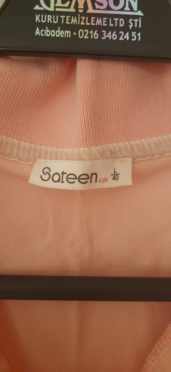 Pembe Kısa Kollu Midi Elbise - Görsel 2