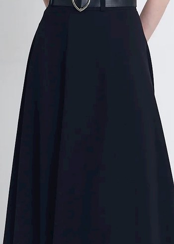 Kalp Tokalı Siyah Deri Kadın Kemer - Görsel 3