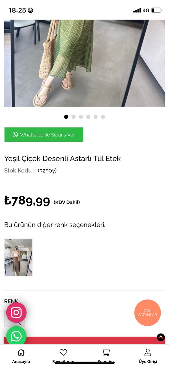 Yeşil Puantiyeli Astarlı Tül Uzun Etek - Görsel 4