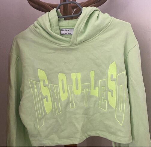 Bershka Orjinal Pamuklu Crop Sweatshirt