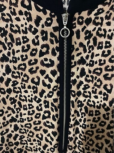 42 Beden Leoparlı Çok Şık Tunik Bluz