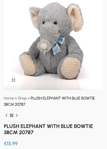 Beden Renk Yeni Peluş Papyonlu Fil