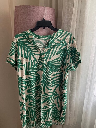 l Beden yeşil Renk H&M Sıfır Şık Elbise Tunik