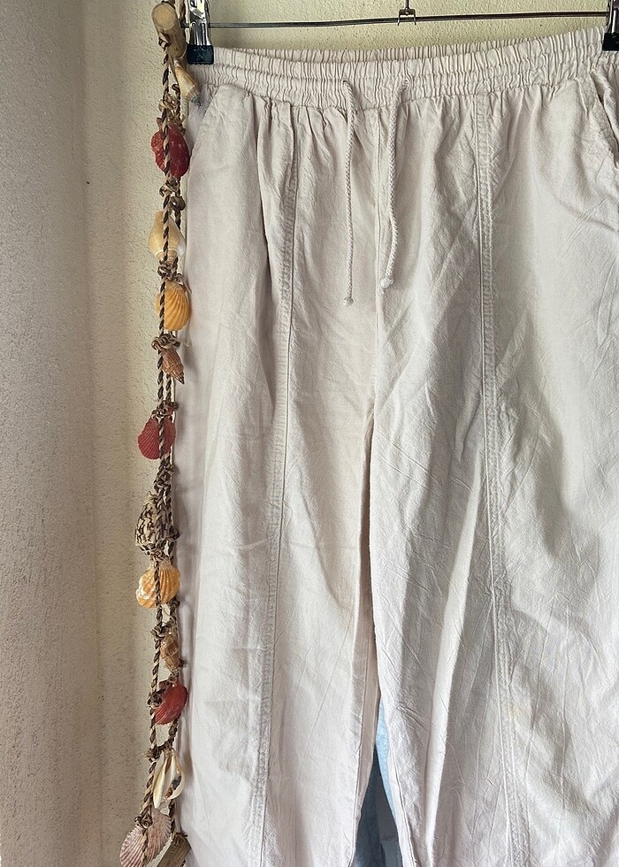 Beli Lastikli Likralı Rahat Pantolon - Görsel 5