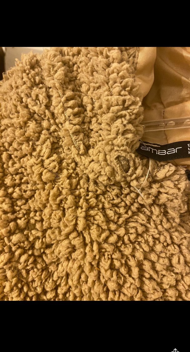 Kahverengi Peluş Kapüşonlu Kadın Ceket - Görsel 5