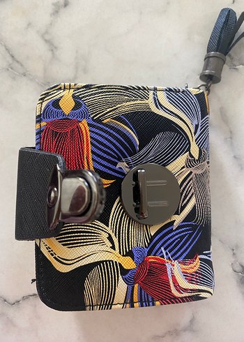 Sıfır Çok Renkli Baskılı Tokalı Cüzdan - Görsel 2