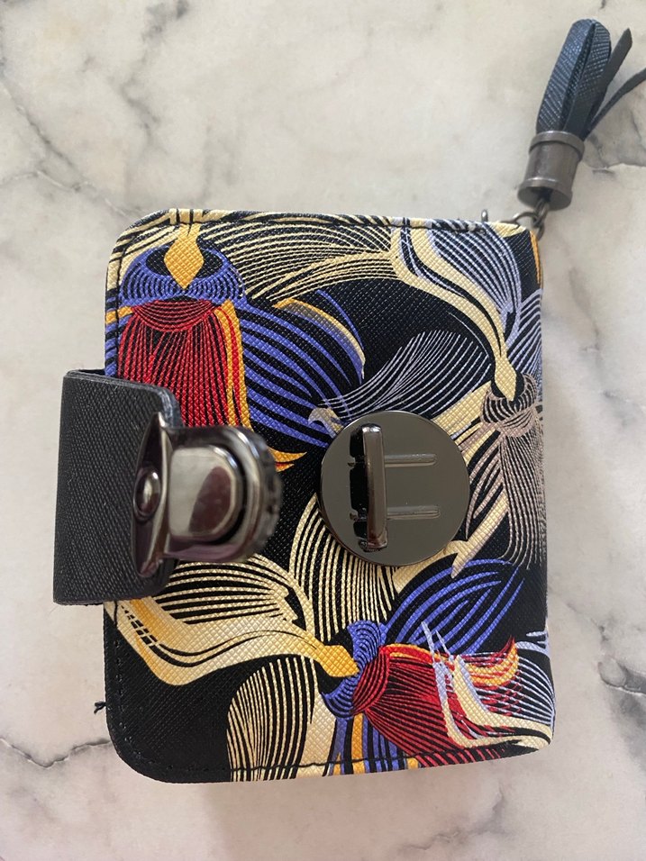 Sıfır Çok Renkli Baskılı Tokalı Cüzdan - Görsel 2