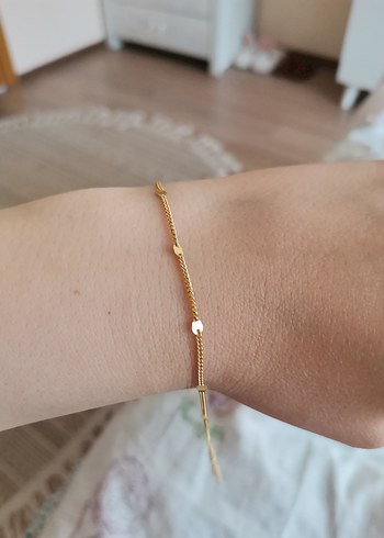 Diğer Söğütlü silver Gümüş altın renk zincir bileklik