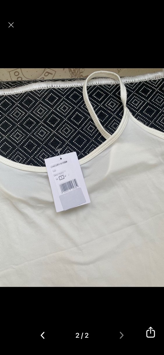 Beyaz İnce Askılı Pamuklu Basic Atlet - Görsel 2