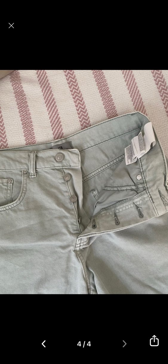 Bej Mini Kot Şort, Rahat Kesim - Görsel 3