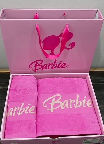 Barbie ikili havlu takımı