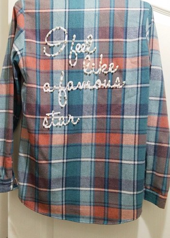 Düğmeli Uzun Kollu Pamuklu Ekose Gömlek - Görsel 3