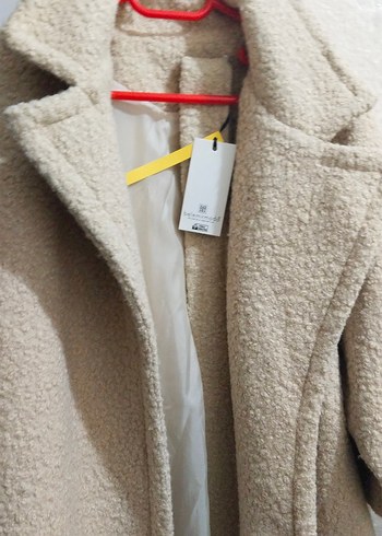 Bej Kadın Uzun Peluş Kaban - Görsel 3