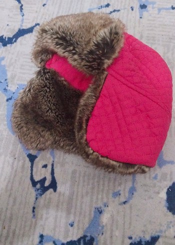 Kürk Detaylı Pembe Kadın Şapka