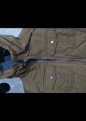 Düğmeli Kahverengi Erkek Mont - Görsel 2