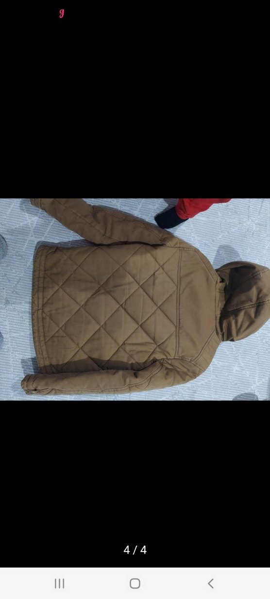 Düğmeli Kahverengi Erkek Mont - Görsel 4