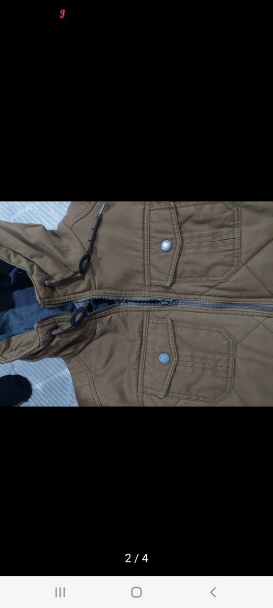 Düğmeli Kahverengi Erkek Mont - Görsel 2