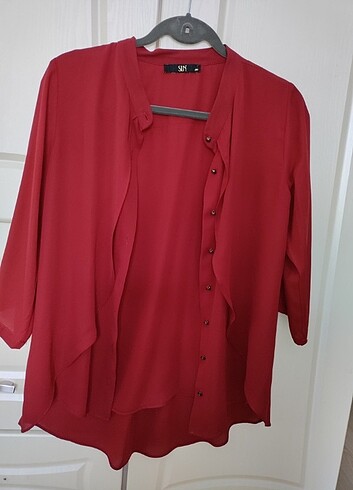 Gömlek Bordo - Görsel 4