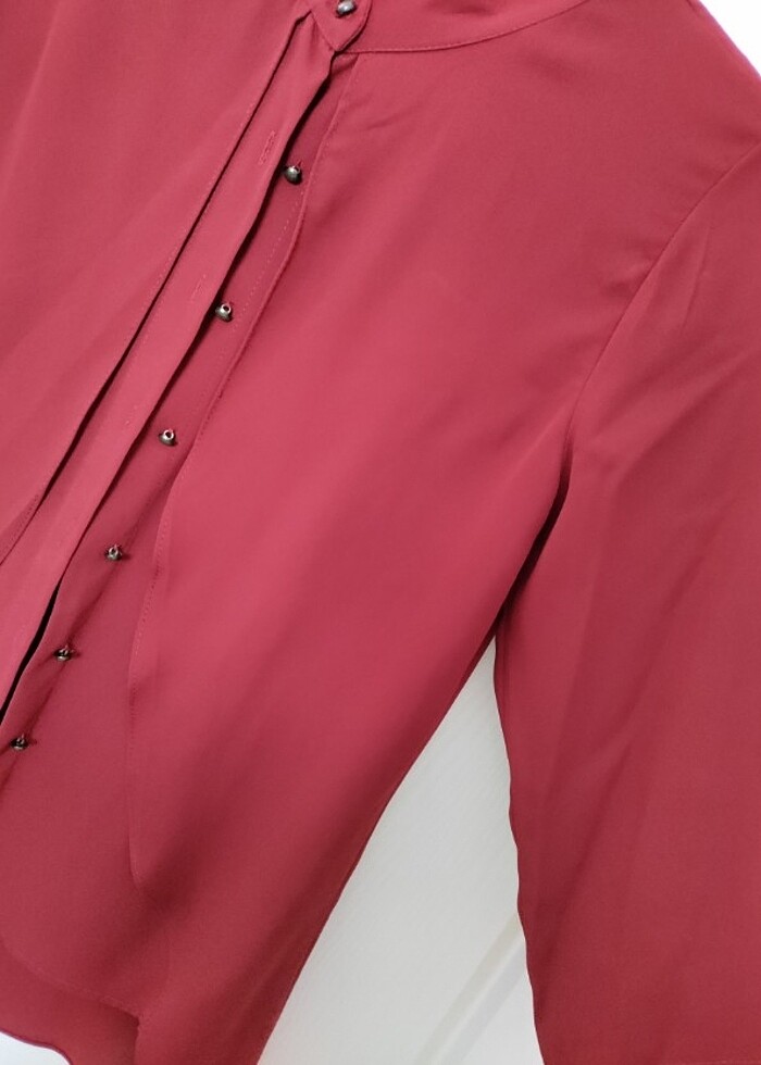 Gömlek Bordo - Görsel 3