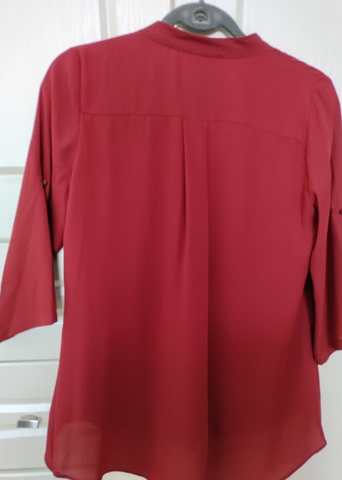 Gömlek Bordo - Görsel 5