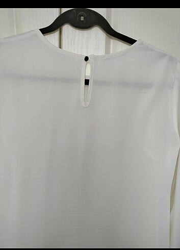 Şifon beyaz gömlek - Görsel 2