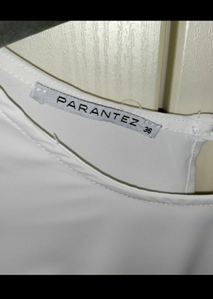 Şifon beyaz gömlek - Görsel 4