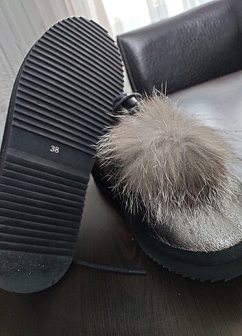 Tüylü bronz Ayakkabı - Görsel 4