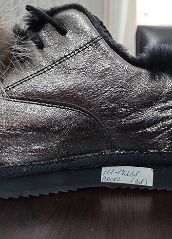 Tüylü bronz Ayakkabı - Görsel 6