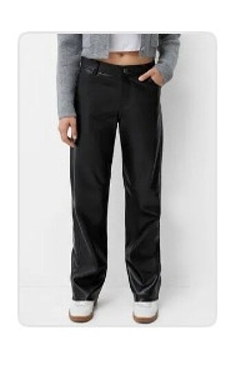 BERSHKA deri pantolon