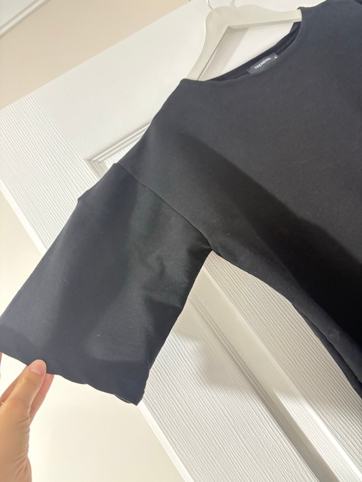 Siyah Baskılı Bol Maxi Elbise - Görsel 2