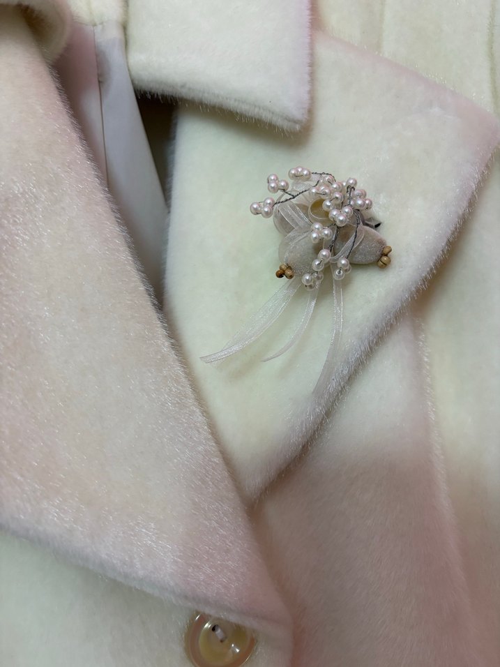 Krem Renk Uzun Kışlık Kaban - Görsel 3