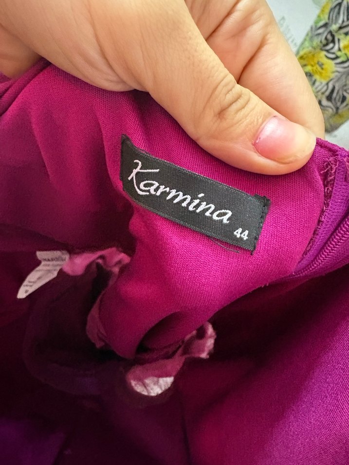 Mor Kemer Detaylı Kolsuz Midi Elbise - Görsel 3