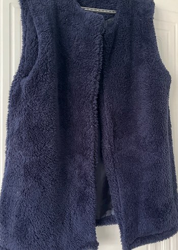 Kadın Lacivert Kürklü Polar Yelek - Görsel 2