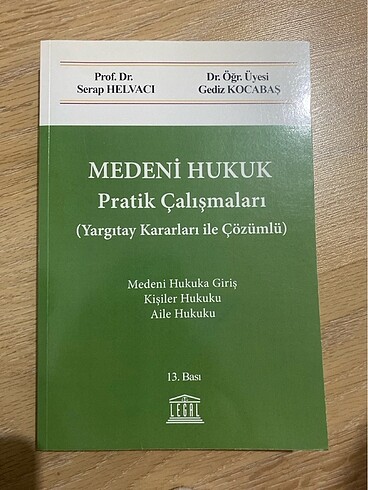 Medeni Hukuk Pratik Serap Helvacı 13. Baskı