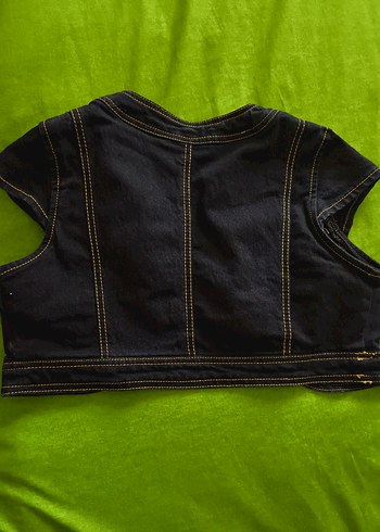 Kız Çocuk lacivert Kot Bolero - Görsel 3