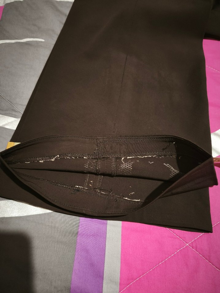 Kadın kahverengi Midi Kumaş Pantolon Fermuarlı - Görsel 3