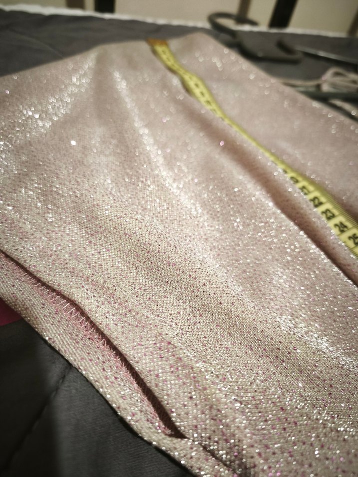 pudra V Yaka Drapeli Midi Abiye Elbise - Görsel 5