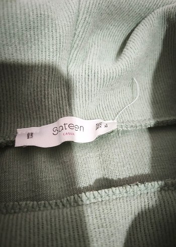 Yeşil Boğazlı Kadın Sweatshirt - Görsel 5