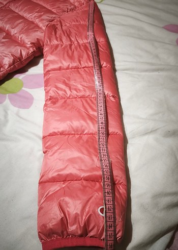 Pembe açık tonda Fermuarlı çocuk Kışlık Mont - Görsel 5