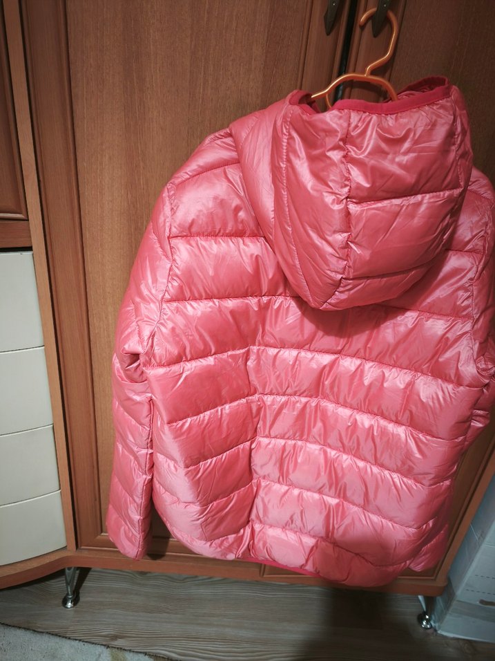 Pembe açık tonda Fermuarlı çocuk Kışlık Mont - Görsel 2