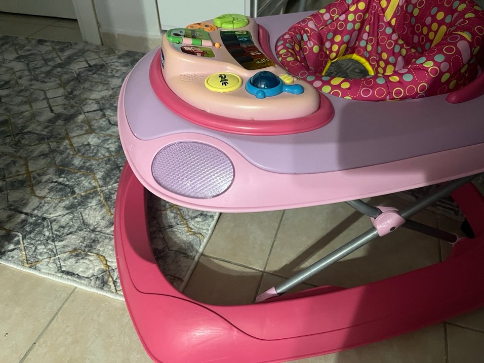 Renkli Pembe Bebek Yürüteci - Görsel 2