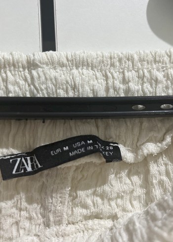 Beyaz  Kemerli Mini Şort - Görsel 3