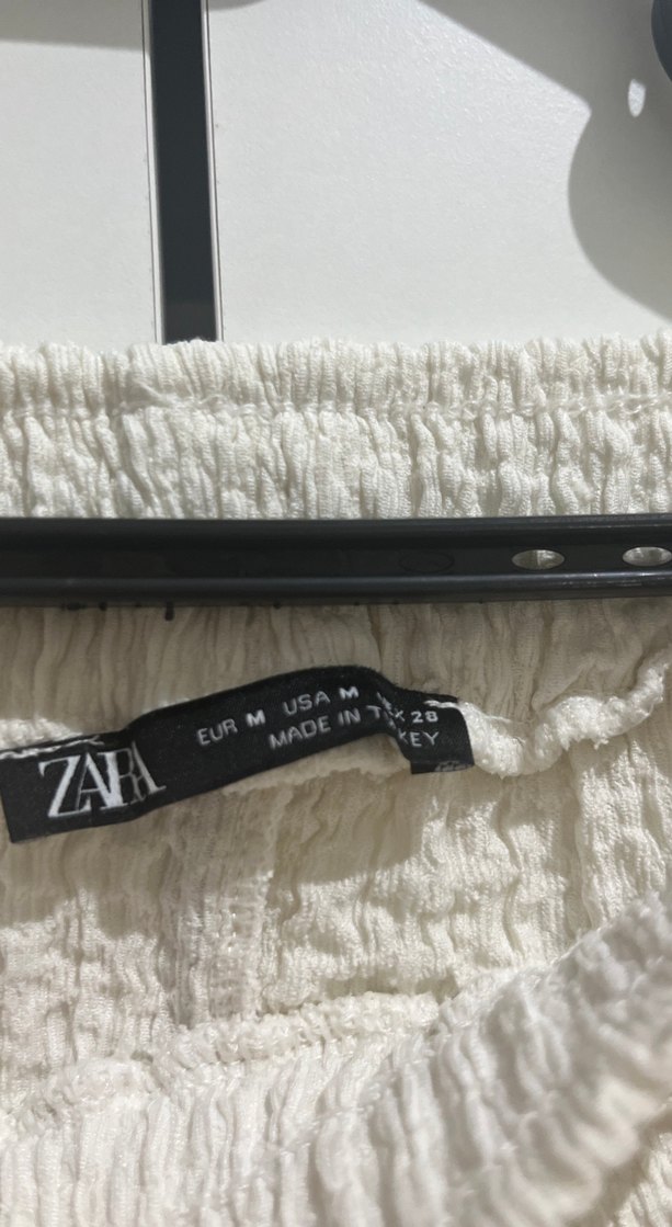 Beyaz  Kemerli Mini Şort - Görsel 3