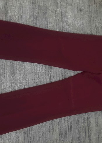 Bordo Kadın Kumaş Pantolon - Görsel 2