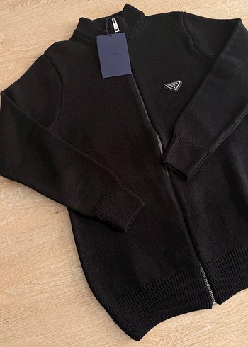 Prada Fermuarlı Siyah Erkek Triko Kazak - Görsel 3