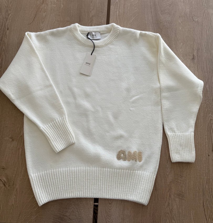 Beyaz Pamuklu erkek Kazak - Görsel 3