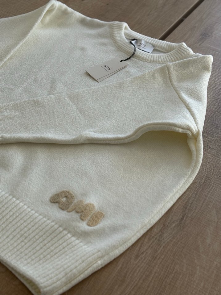 Beyaz Pamuklu erkek Kazak - Görsel 2